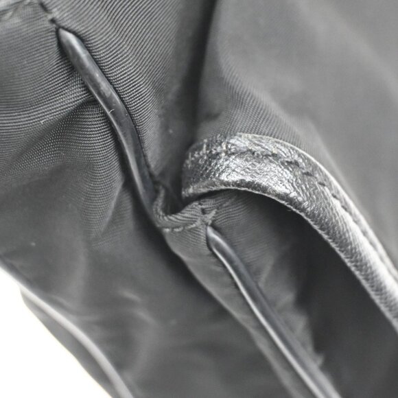 PRADA MILANO Logo Tessuto Shoulder Bag Nylon Leather Black Italy 87KA725 - Picture 8 of 16
